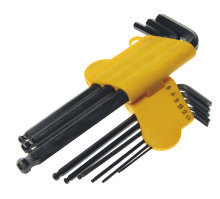 Unbrakonøkkelsett m/kulehode 9 deler svart